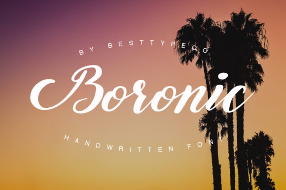 Boronic: A Handmade Calligraphy Font for Small Brands