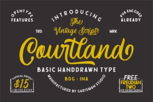 Courtland: A Bold Vintage Font for Makers