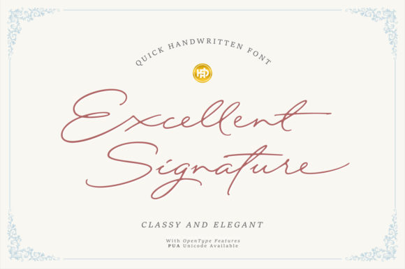 Excellent Signature: A Premium Script Font for Editorial Design