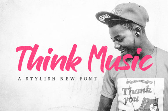 Think Music: A Bold Script Font for Web Design